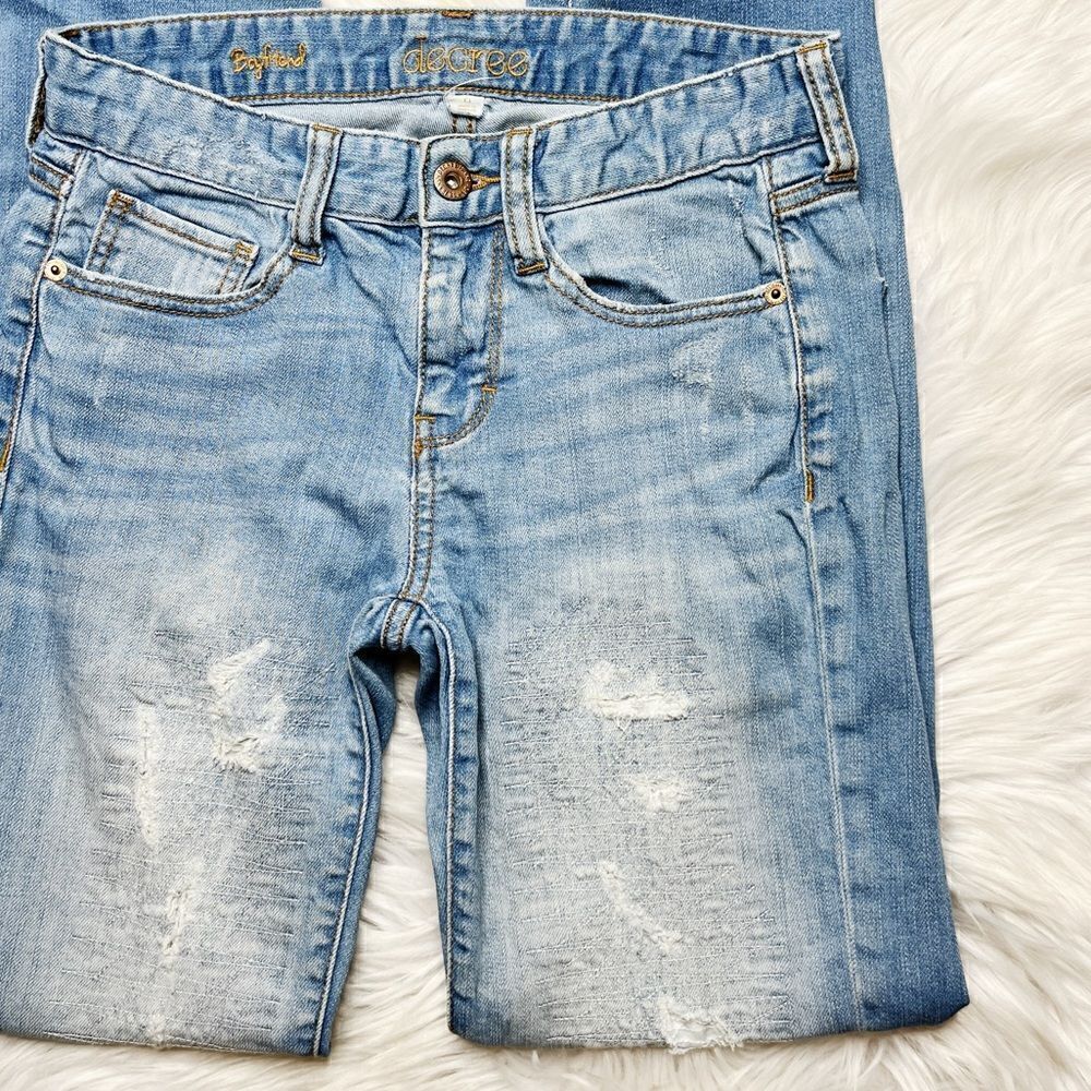 Decree Boyfriend Mid Rise Straight Leg Jeans Light Wash Size 0